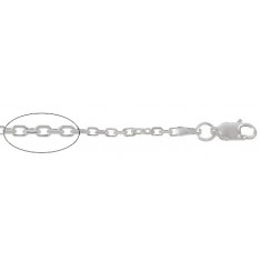 2.8mm Anchor Chain, 16" - 24" Length, Sterling Silver